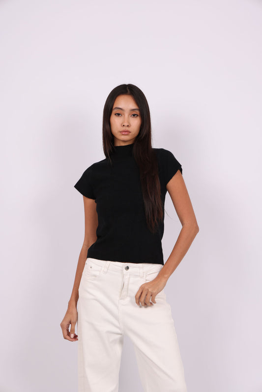 MOCK NECK KNIT TOP
