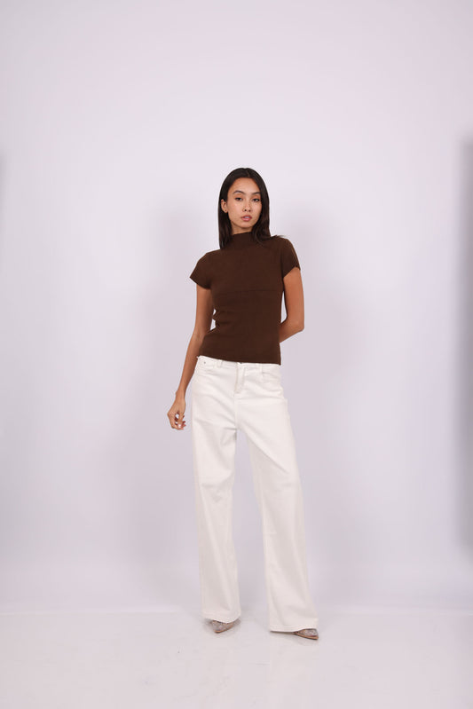 MOCK NECK KNIT TOP