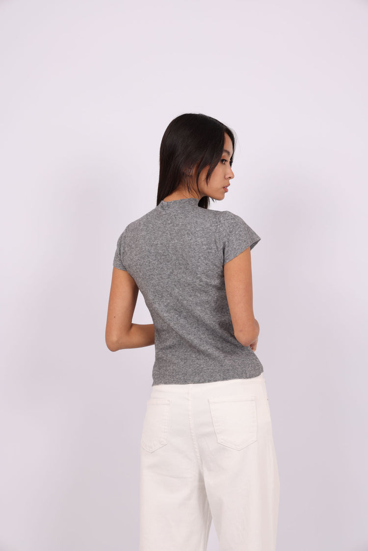 MOCK NECK KNIT TOP