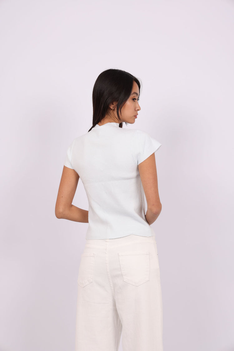 MOCK NECK KNIT TOP
