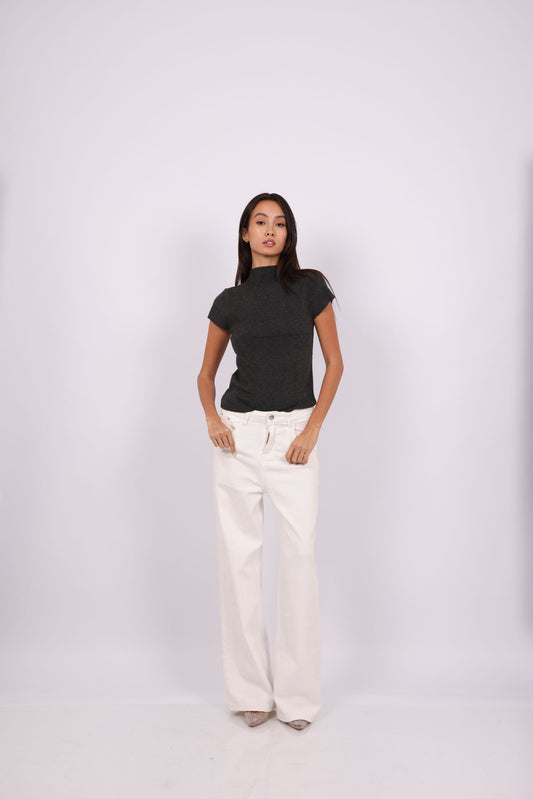 MOCK NECK KNIT TOP