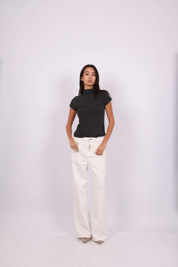 MOCK NECK KNIT TOP