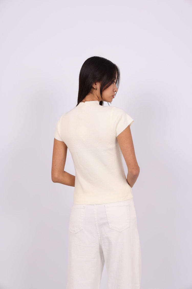 MOCK NECK KNIT TOP