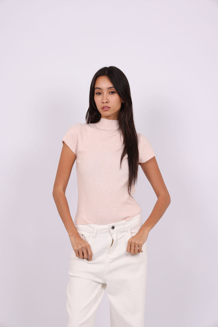 MOCK NECK KNIT TOP