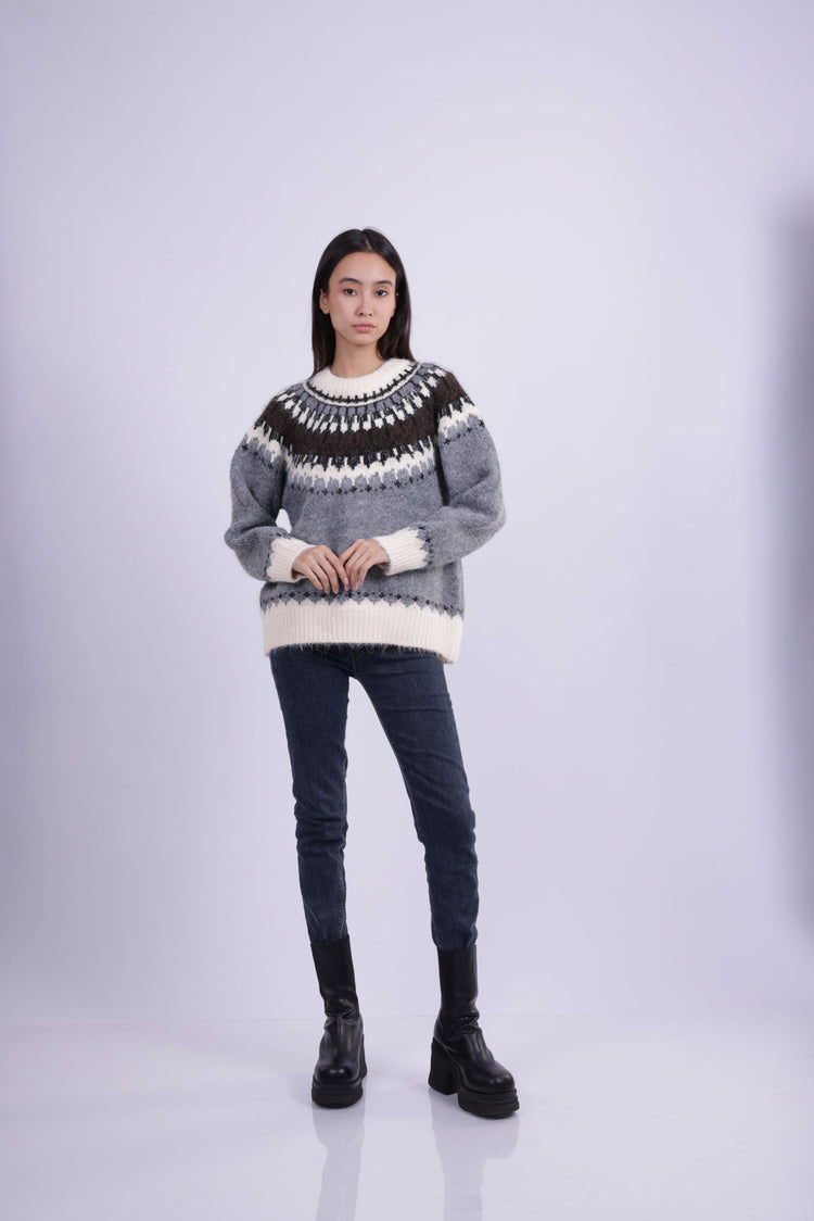 JACQUARD KNIT SWEATER