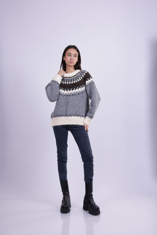 JACQUARD KNIT SWEATER