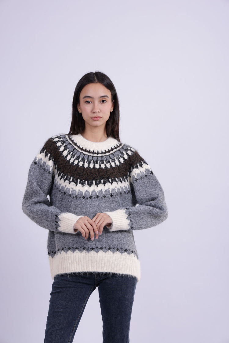 JACQUARD KNIT SWEATER