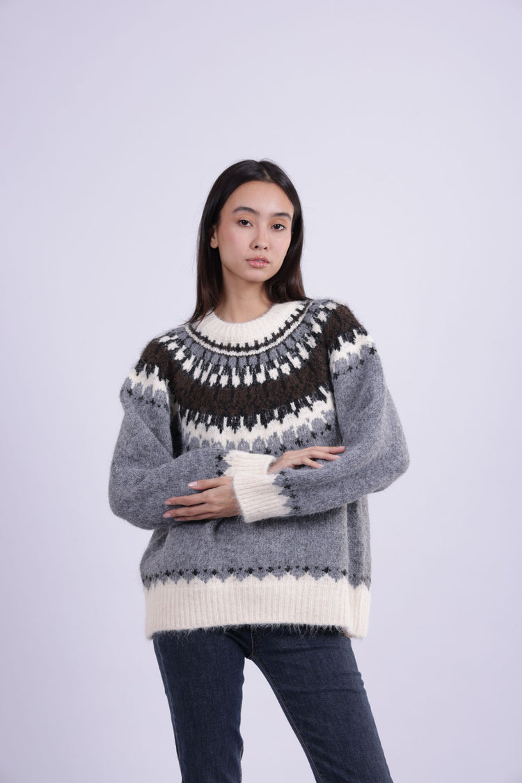 JACQUARD KNIT SWEATER