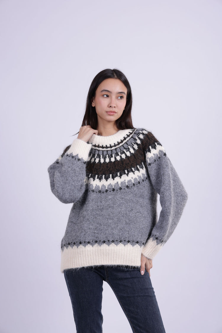 JACQUARD KNIT SWEATER