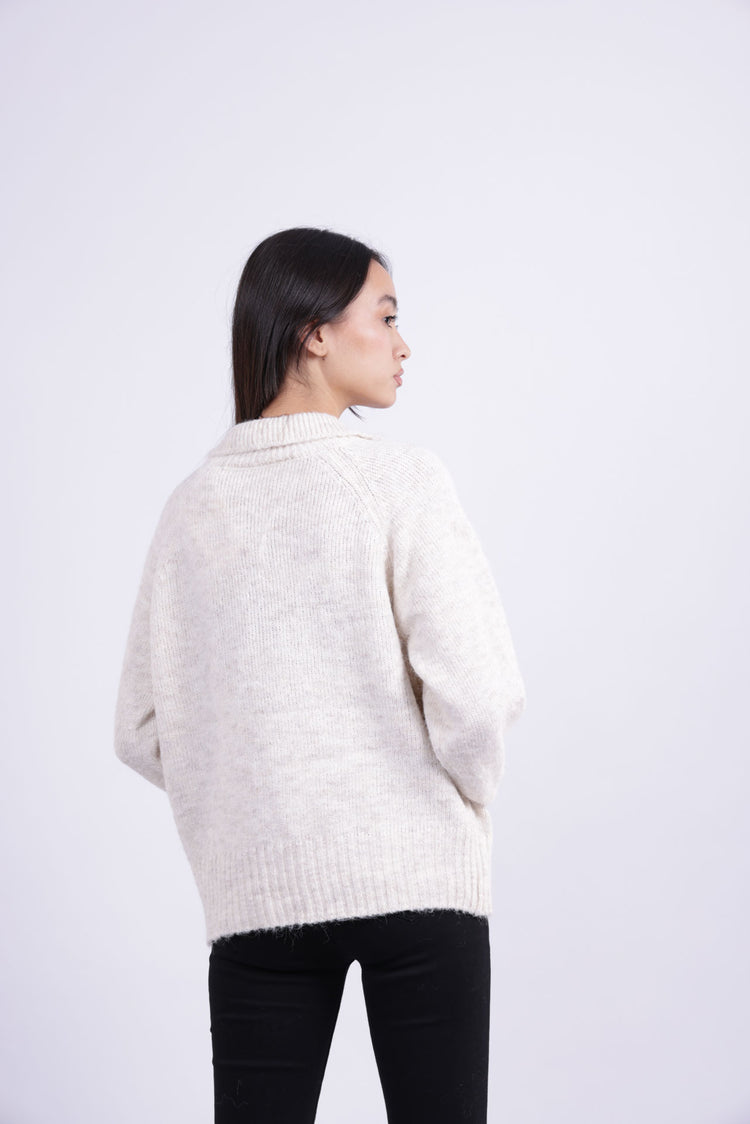 ARGYLE COLLARED KNIT SWEATER