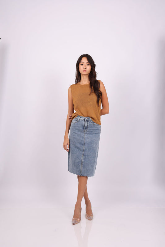 KNIT SLEEVELESS TOP