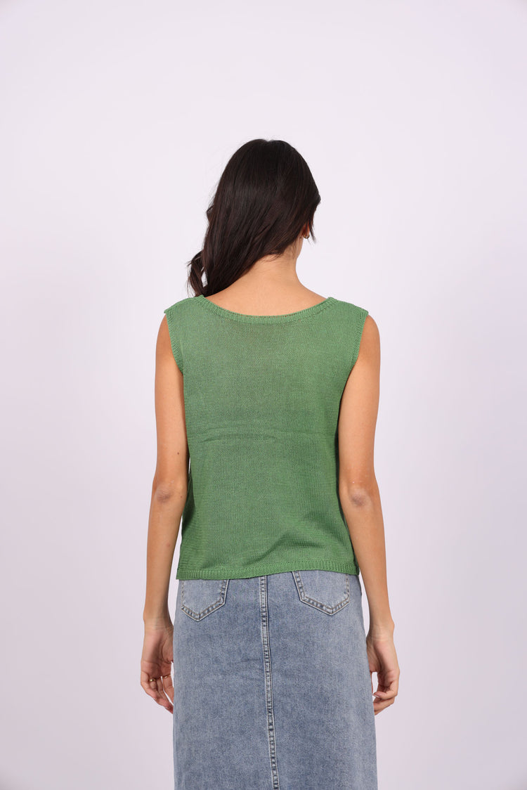 KNIT SLEEVELESS TOP