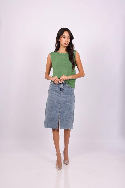 KNIT SLEEVELESS TOP