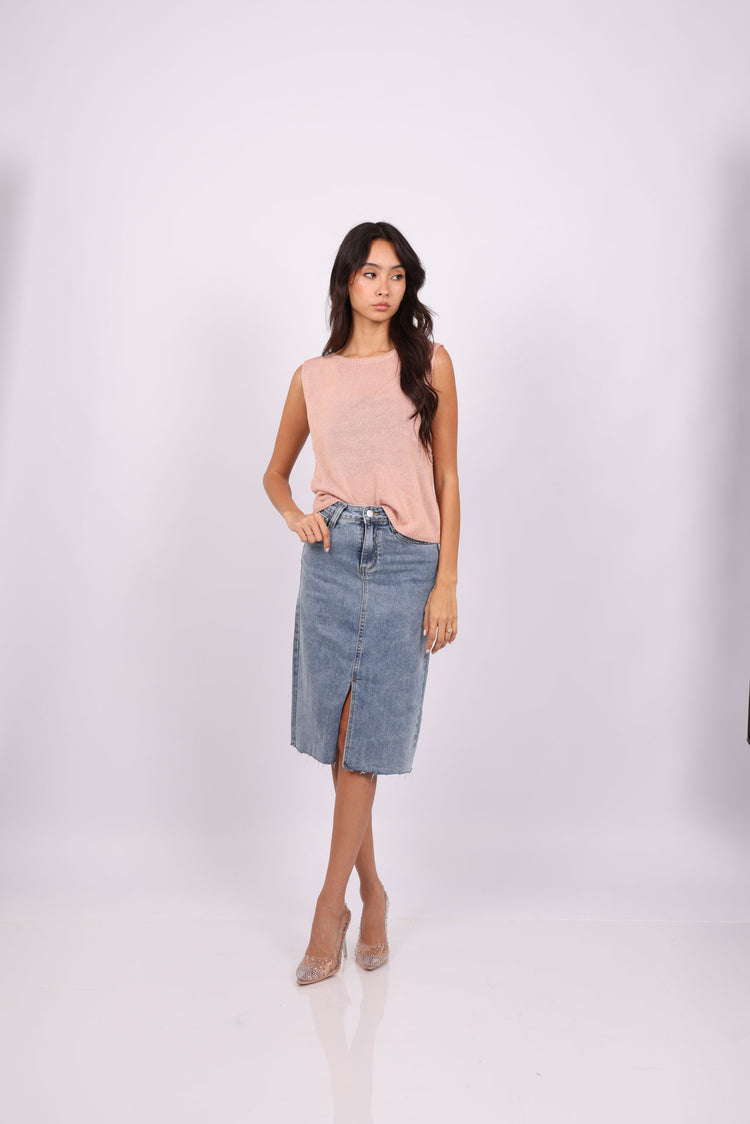 KNIT SLEEVELESS TOP