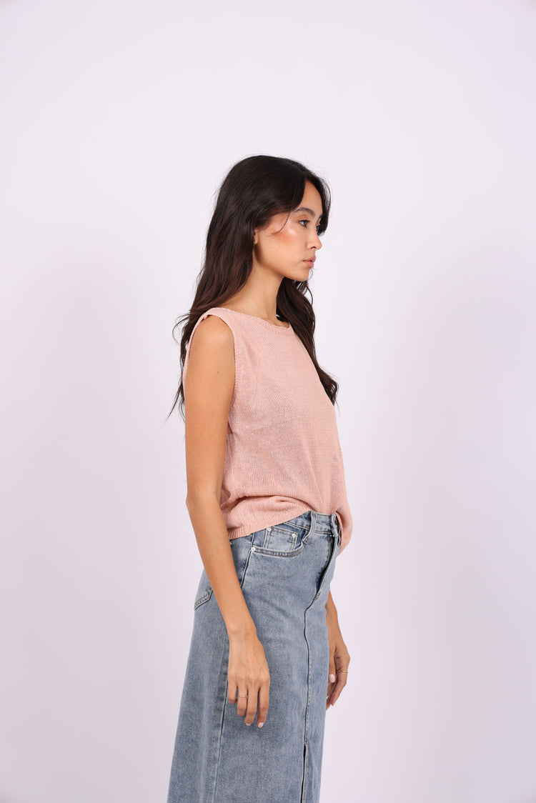 KNIT SLEEVELESS TOP