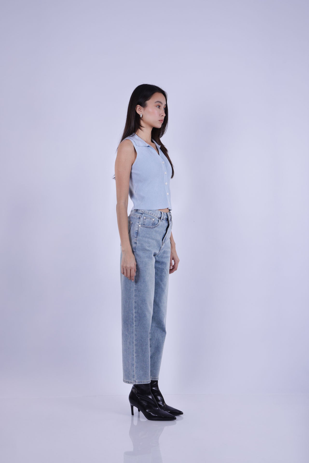 STRAIGHT LEG DENIM JEANS