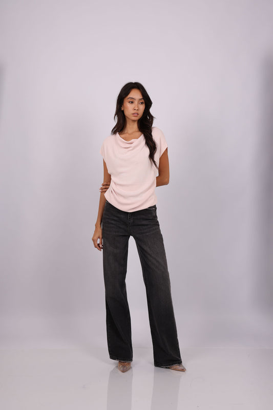 DRAPED NECK TOP