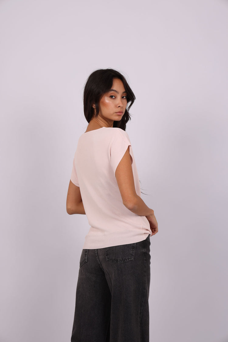 DRAPED NECK TOP