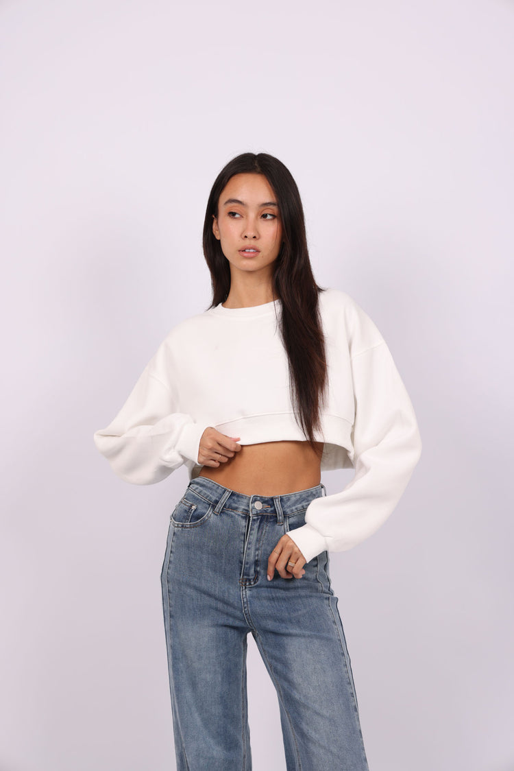 CROPPED BASIC SWEATSHIRT