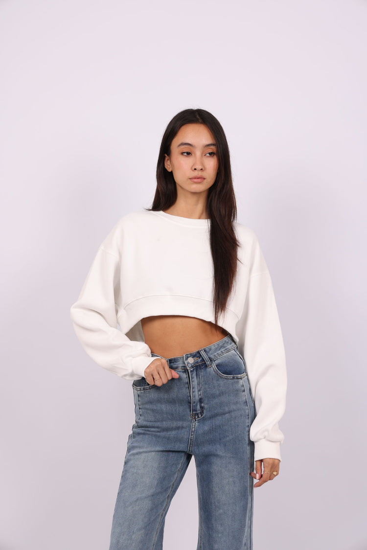CROPPED BASIC SWEATSHIRT