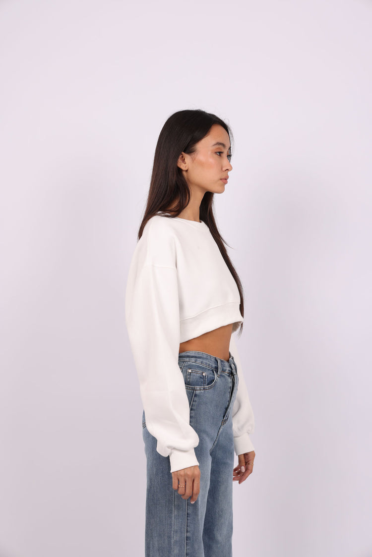 CROPPED BASIC SWEATSHIRT