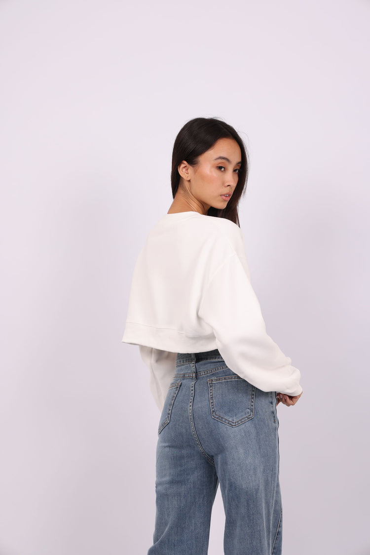 CROPPED BASIC SWEATSHIRT