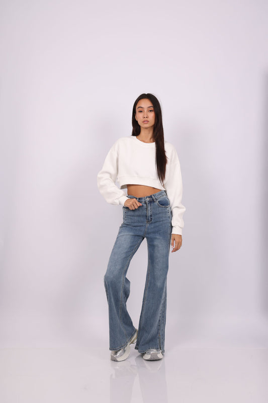 CROPPED BASIC SWEATSHIRT