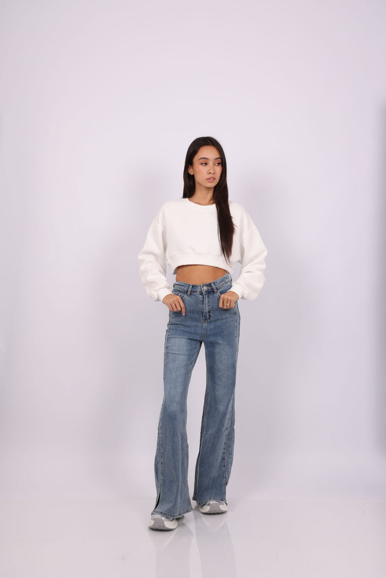 CROPPED BASIC SWEATSHIRT