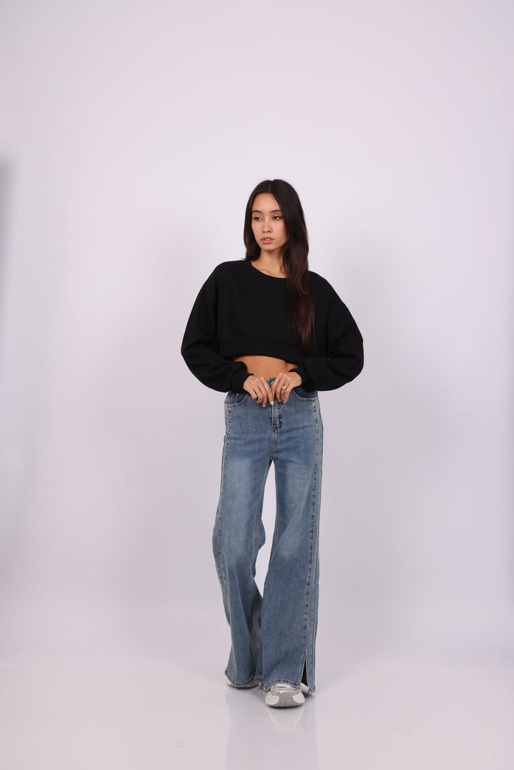 CROPPED BASIC SWEATSHIRT