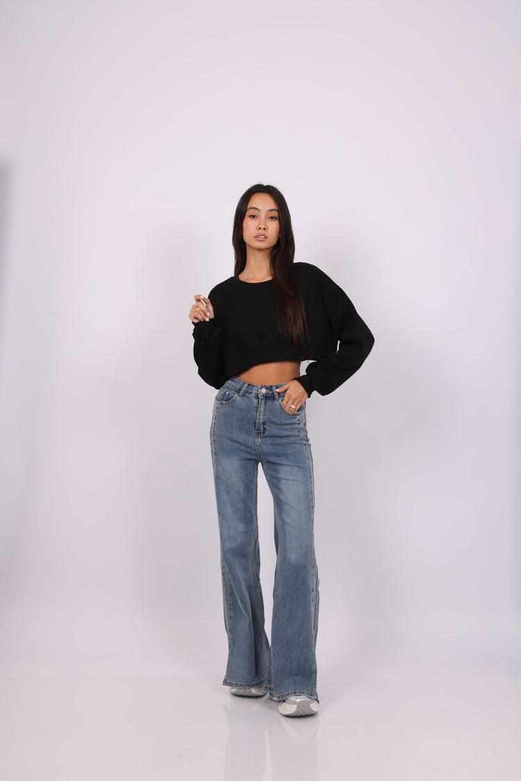 CROPPED BASIC SWEATSHIRT