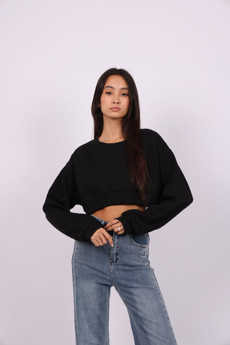 CROPPED BASIC SWEATSHIRT