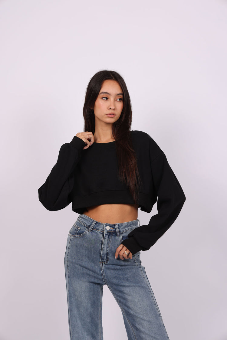 CROPPED BASIC SWEATSHIRT