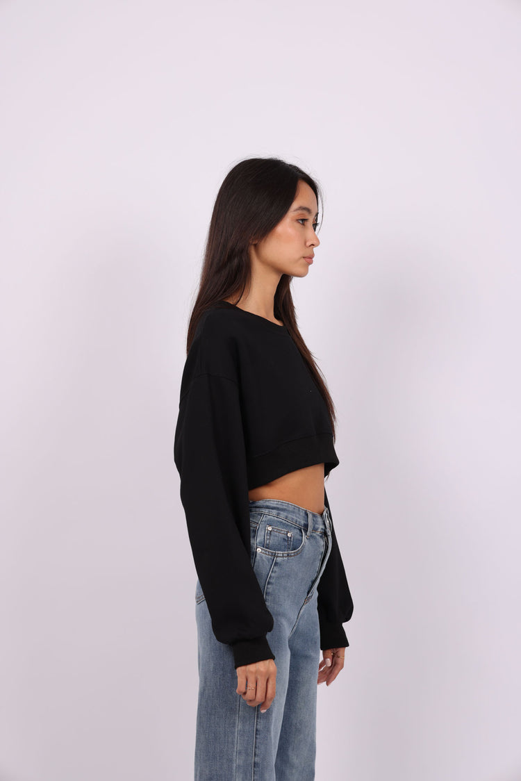CROPPED BASIC SWEATSHIRT