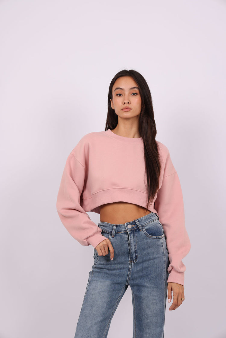 CROPPED BASIC SWEATSHIRT