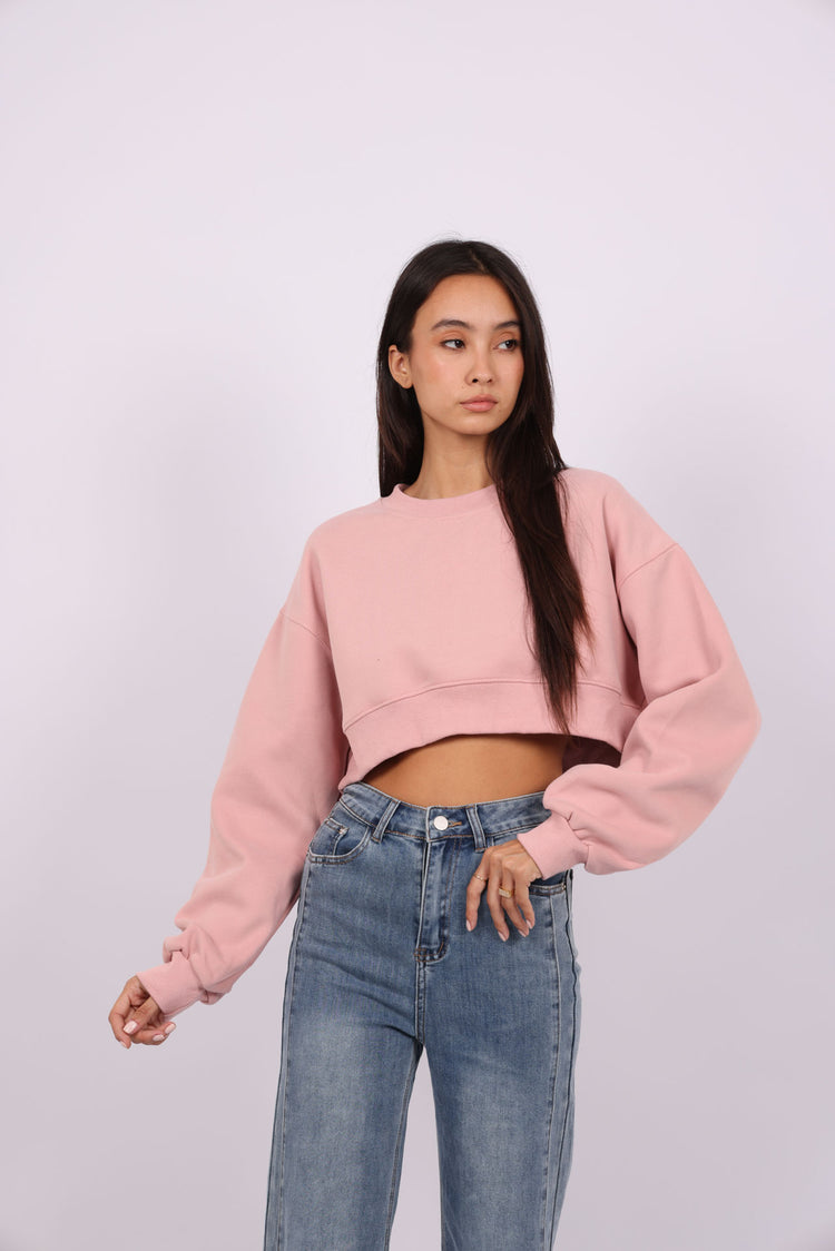 CROPPED BASIC SWEATSHIRT
