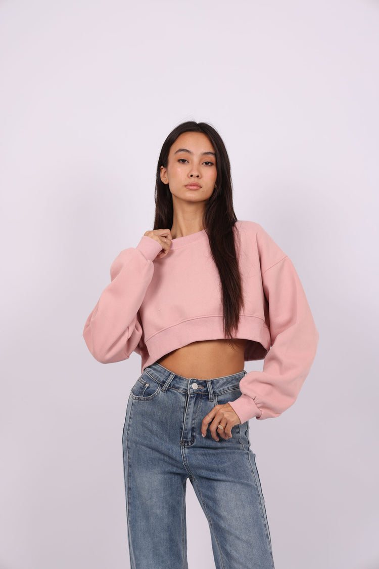 CROPPED BASIC SWEATSHIRT
