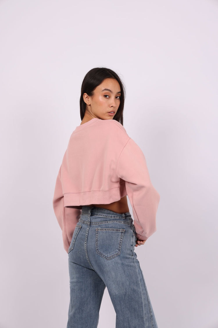 CROPPED BASIC SWEATSHIRT