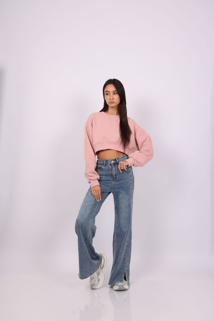 CROPPED BASIC SWEATSHIRT