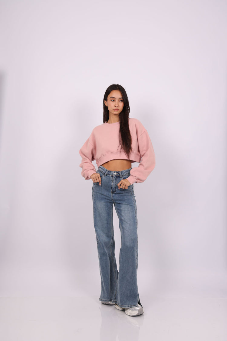 CROPPED BASIC SWEATSHIRT