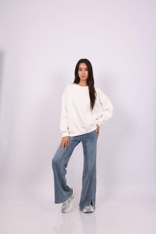 NEVER LOOK BACK OVERSIZED SWEATSHIRT