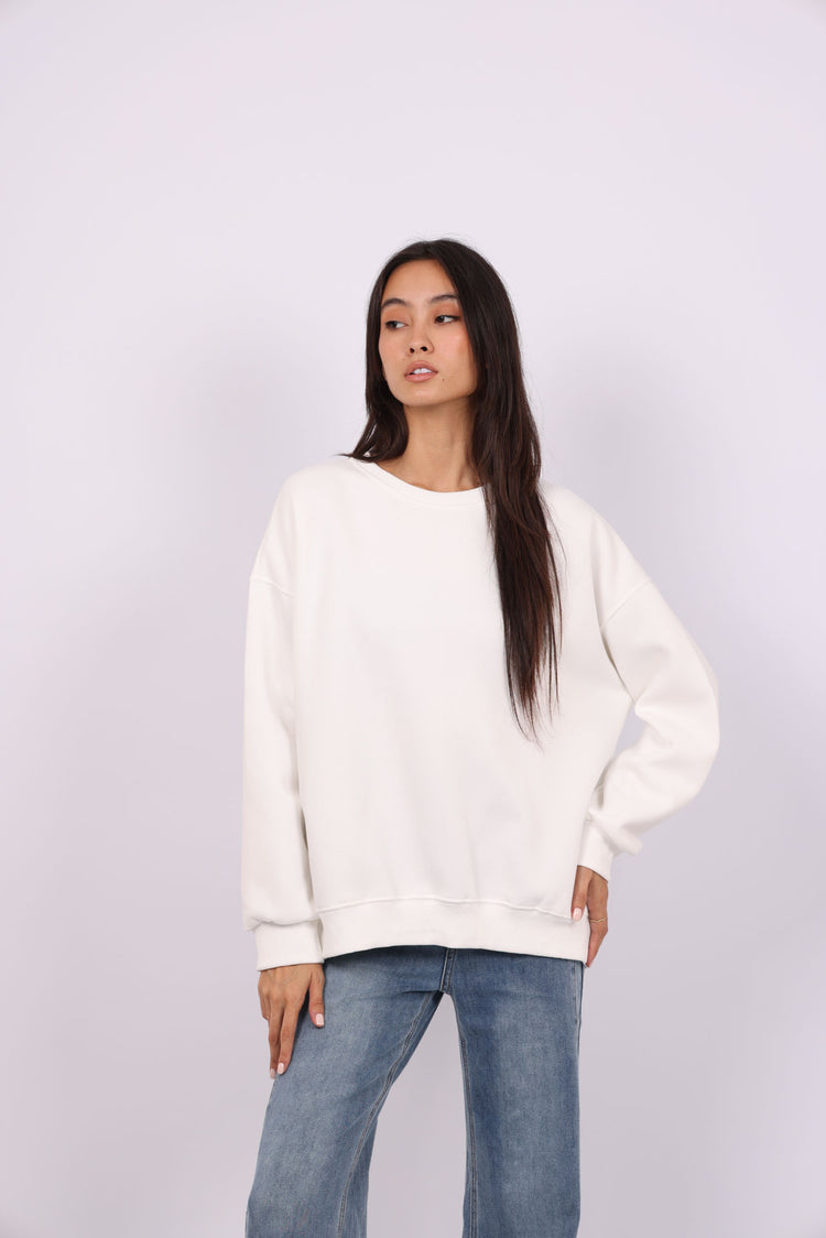 NEVER LOOK BACK OVERSIZED SWEATSHIRT
