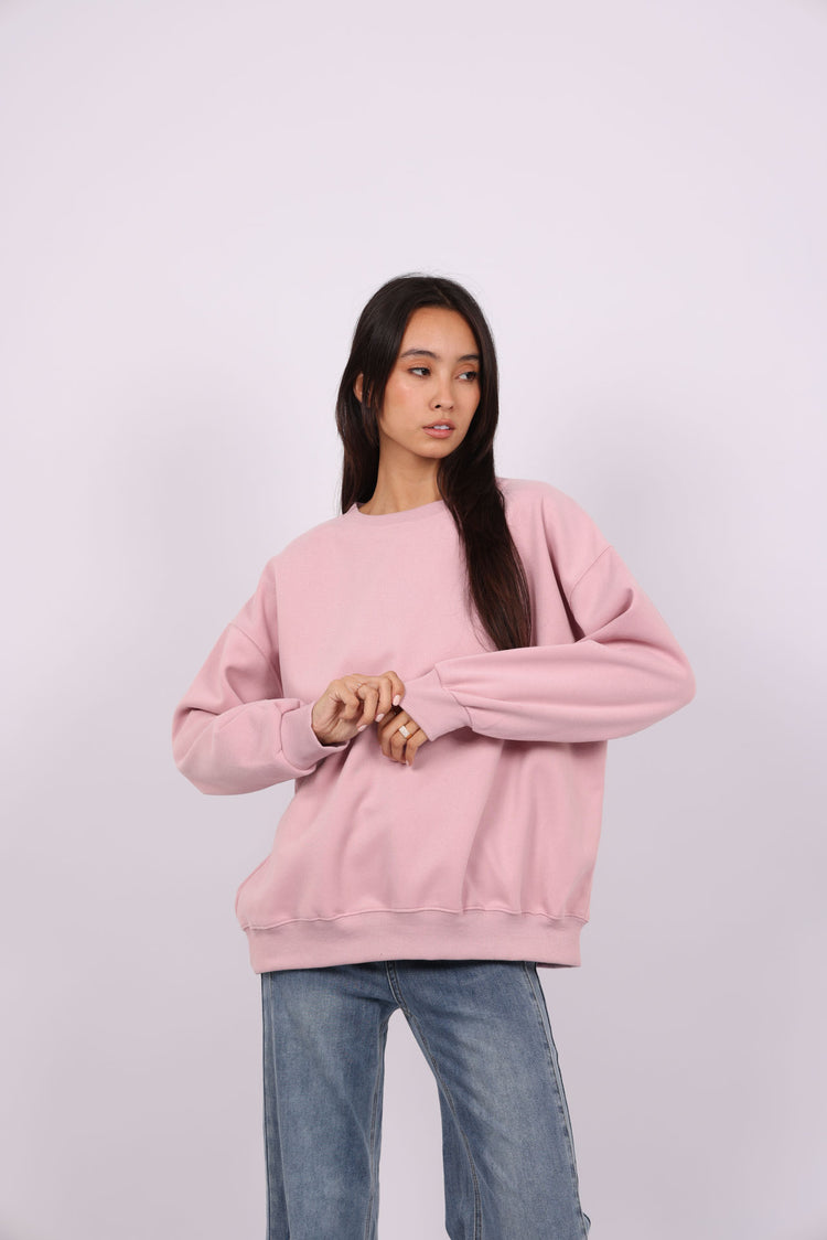 NEVER LOOK BACK OVERSIZED SWEATSHIRT