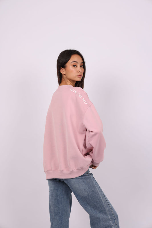 NEVER LOOK BACK OVERSIZED SWEATSHIRT