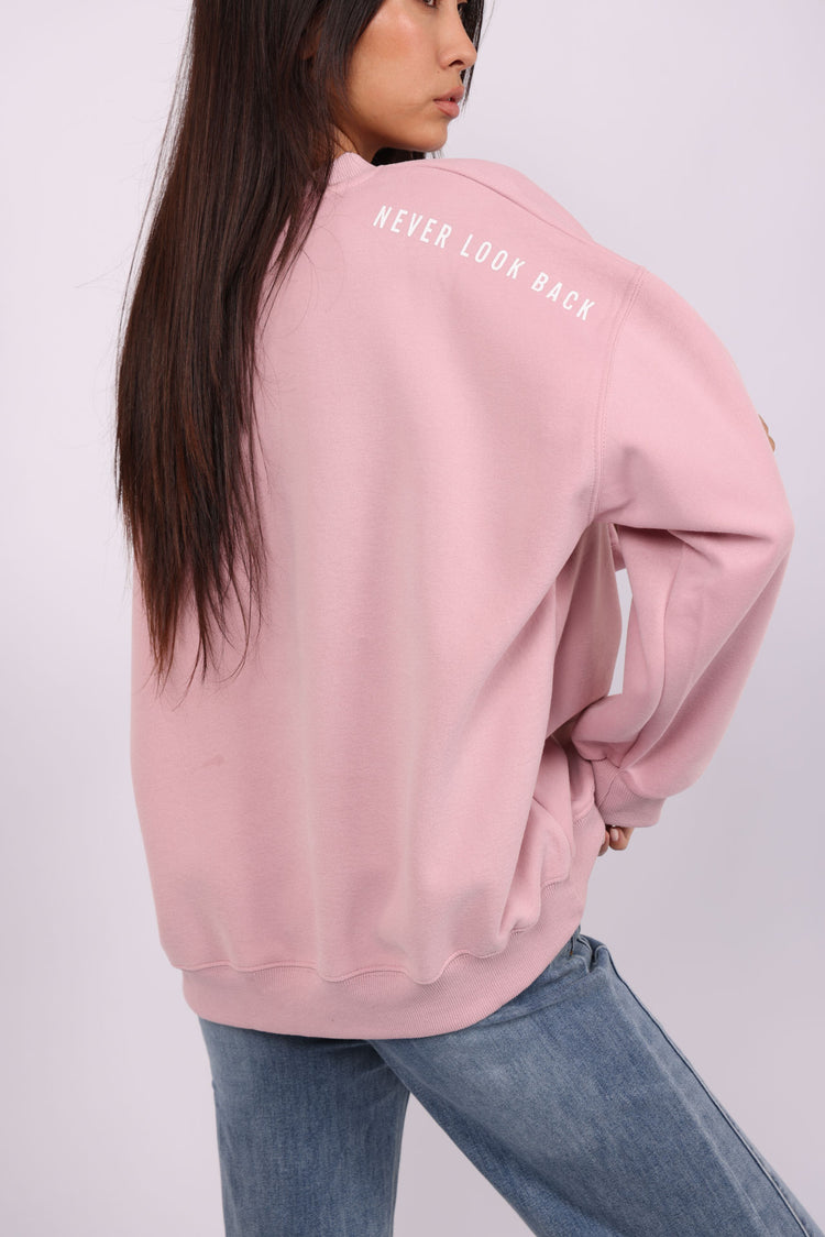 NEVER LOOK BACK OVERSIZED SWEATSHIRT