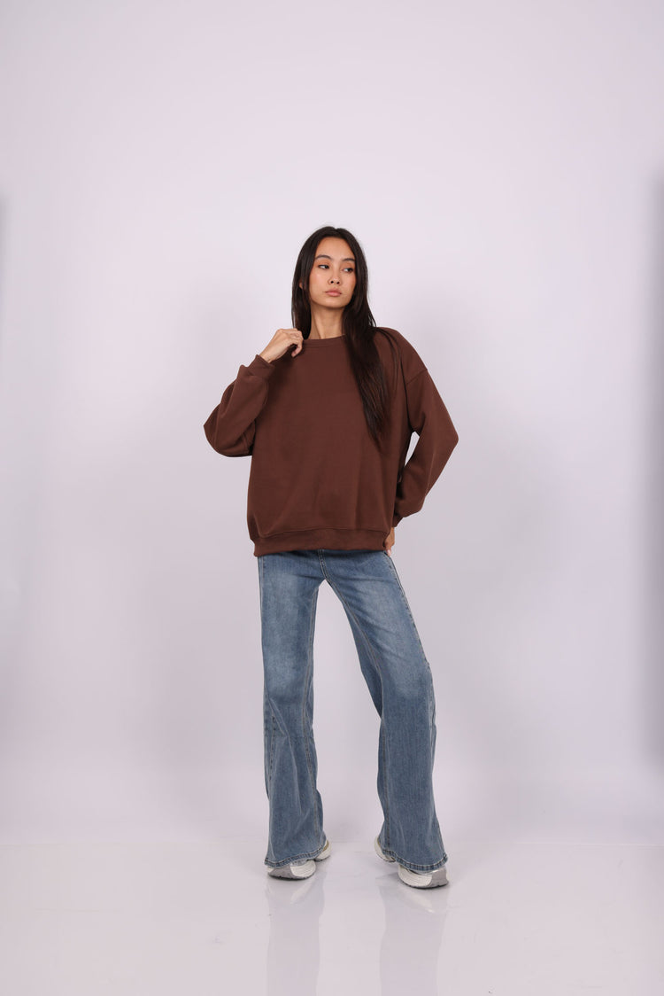NEVER LOOK BACK OVERSIZED SWEATSHIRT