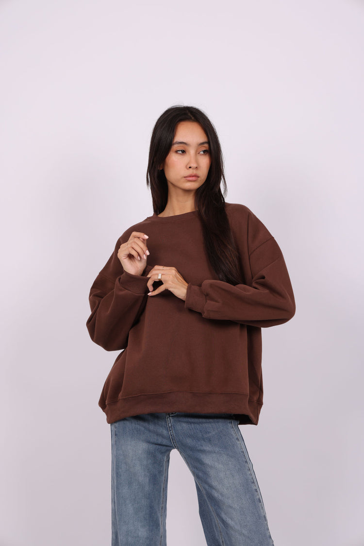 NEVER LOOK BACK OVERSIZED SWEATSHIRT