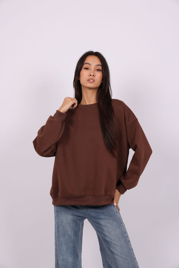 NEVER LOOK BACK OVERSIZED SWEATSHIRT