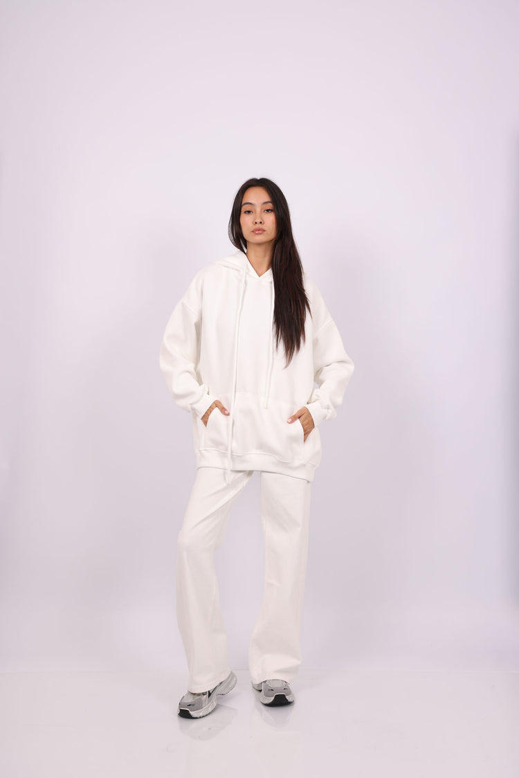 OVERSIZED HOODIE WITH BACK PRINT – "BETTER LATE THAN NEVER"