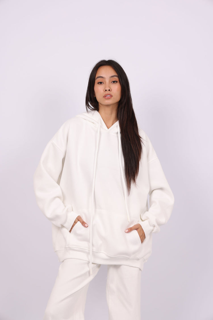 OVERSIZED HOODIE WITH BACK PRINT – "BETTER LATE THAN NEVER"