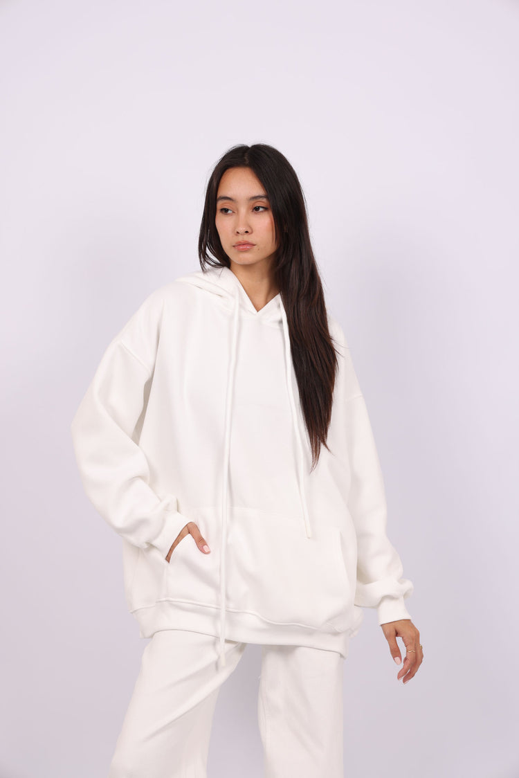 OVERSIZED HOODIE WITH BACK PRINT – "BETTER LATE THAN NEVER"